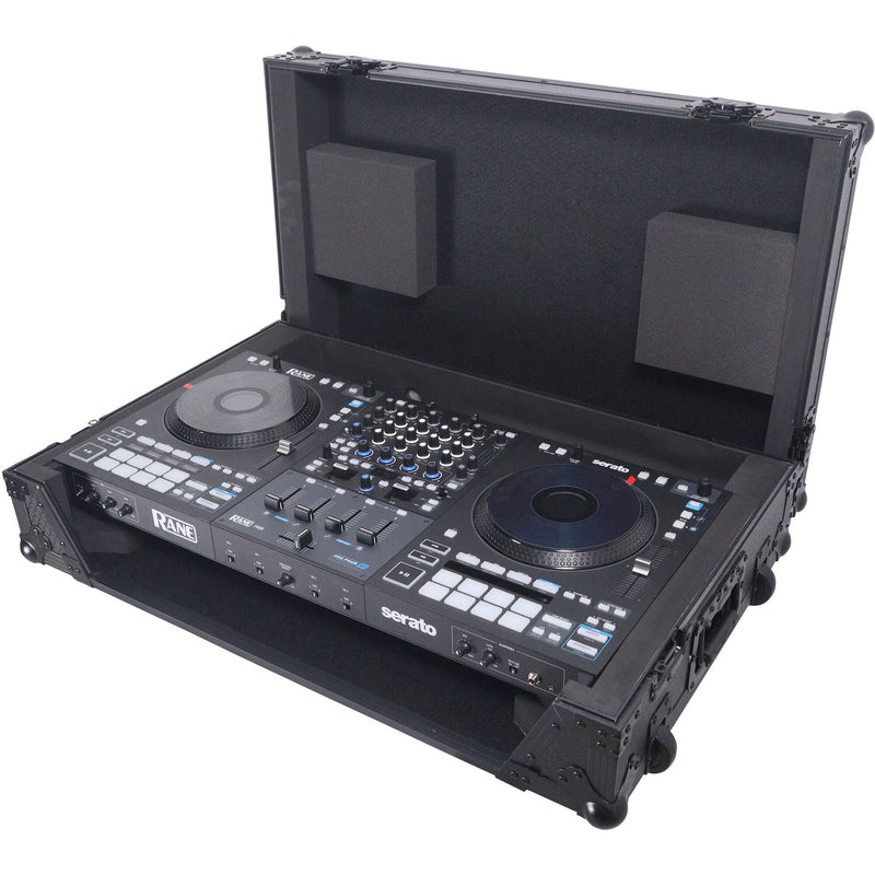 ProX ATA Flight-Style Road Case with Wheels for Rane Four DJ Controller (Black Finish)