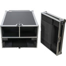 ProX ATA-Style Flight Case for Yamaha DM7 Compact Console with Doghouse and Wheels (Silver on Black)