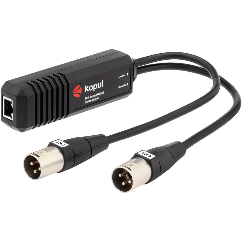 Kopul Two-Channel XLR Analog Output Adapter for Dante Network