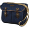 Billingham Hadley Shoulder Bag (Navy Canvas / Chocolate Leather Trim)