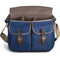 Billingham Hadley Shoulder Bag (Navy Canvas / Chocolate Leather Trim)