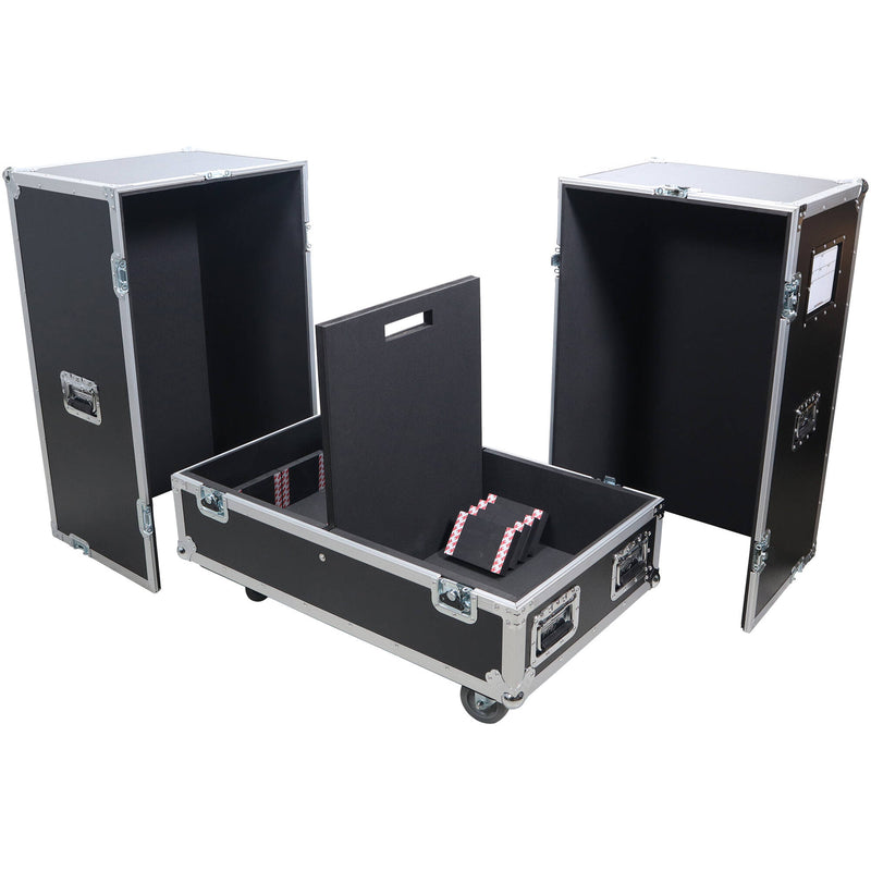 ProX Universal ATA Dual Speaker Flight Case for 2 x QSC KW153 or RCF TTL6-A Speakers