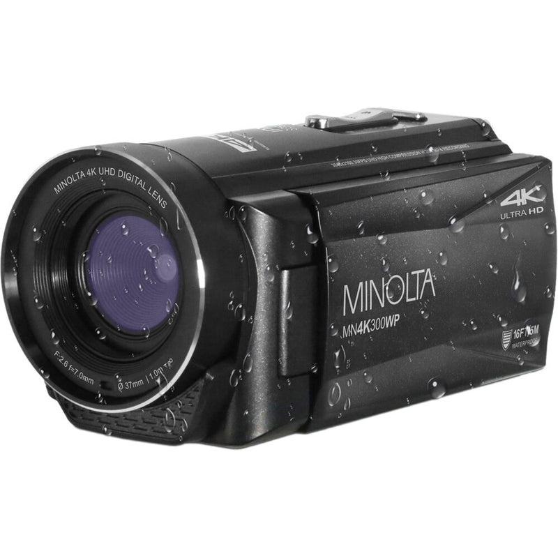 Minolta MN4K300WP UHD 4K Waterproof Camera (Black)