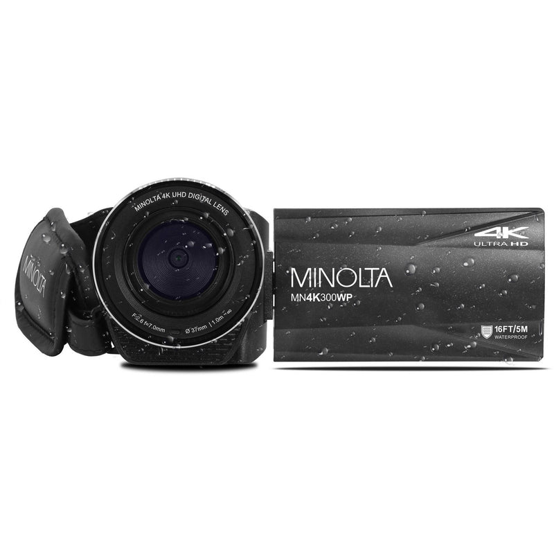 Minolta MN4K300WP UHD 4K Waterproof Camera (Black)