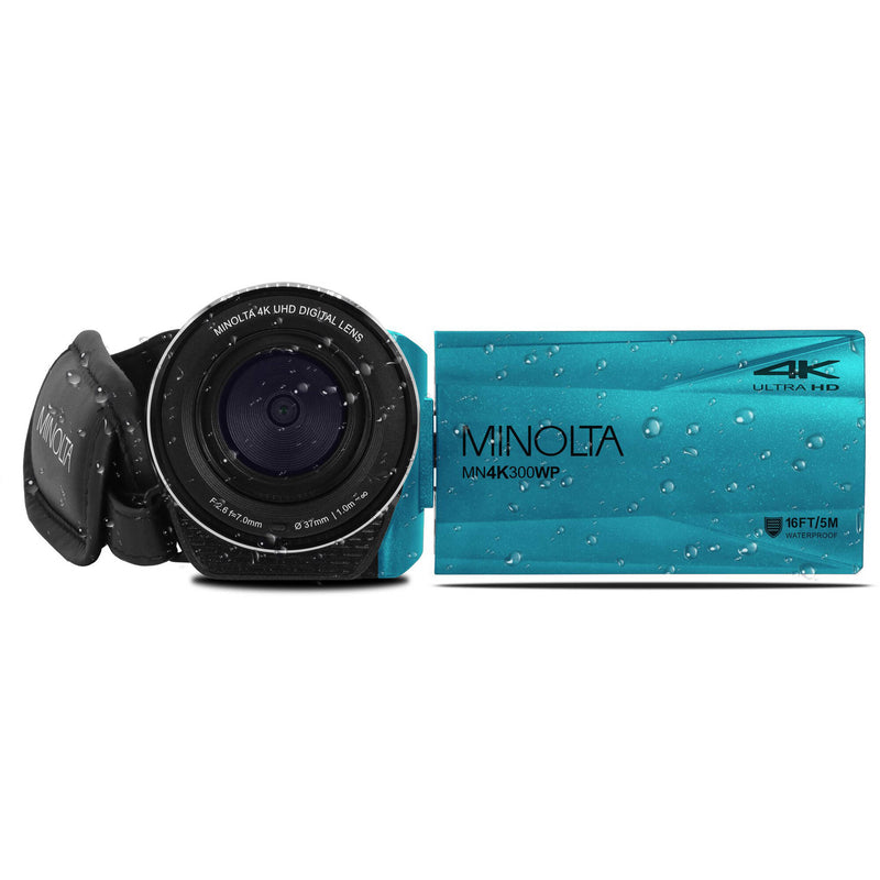 Minolta MN4K300WP UHD 4K Waterproof Camera (Blue)