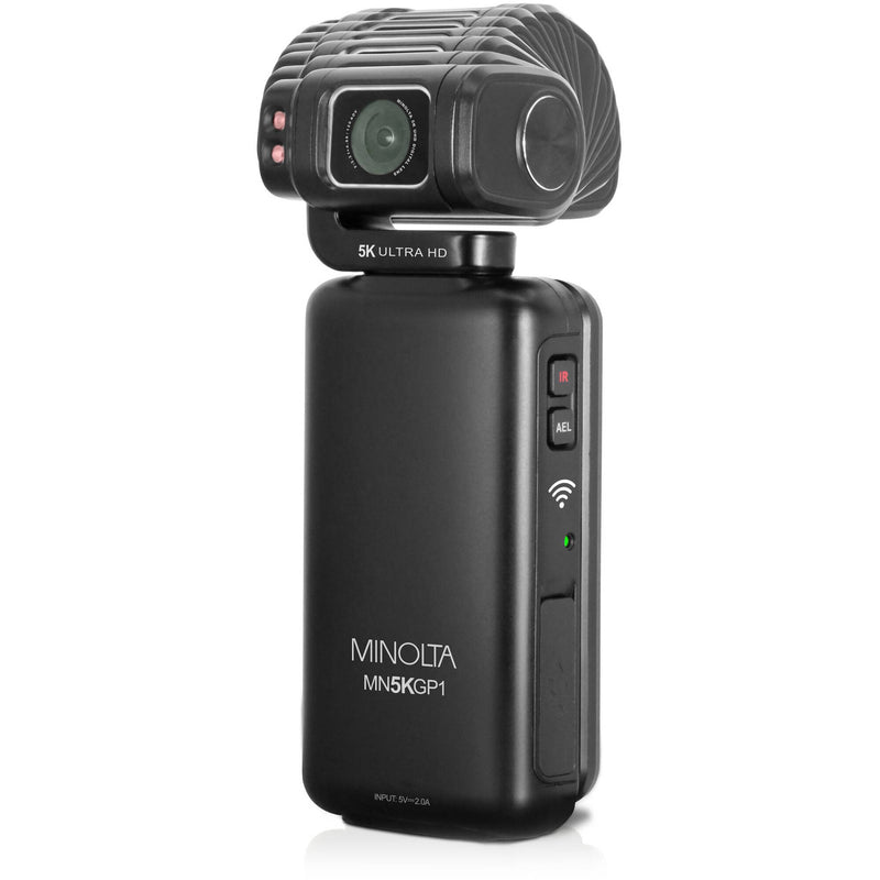 Minolta MN5KGP1 UHD 5K Handheld Pocket Camcorder with Motorized Tilting Lens Head