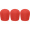 WindTech 900 Series Windscreens for 1-5/8" Diameter Microphones (3 Pack, Red)