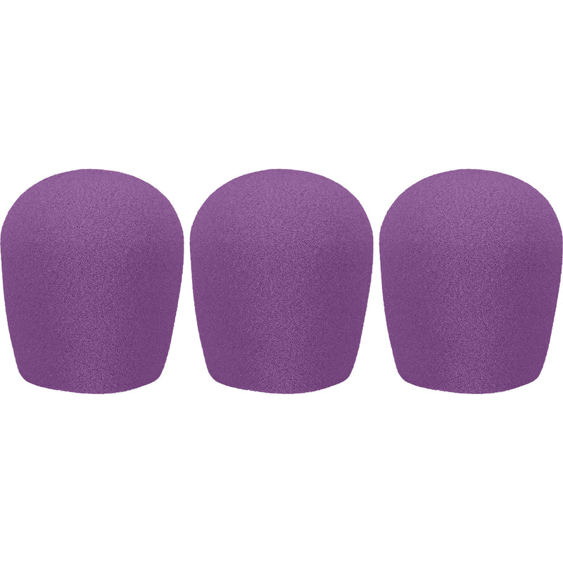 WindTech 900 Series Windscreens for 1-5/8" Diameter Microphones (3 Pack, Purple)