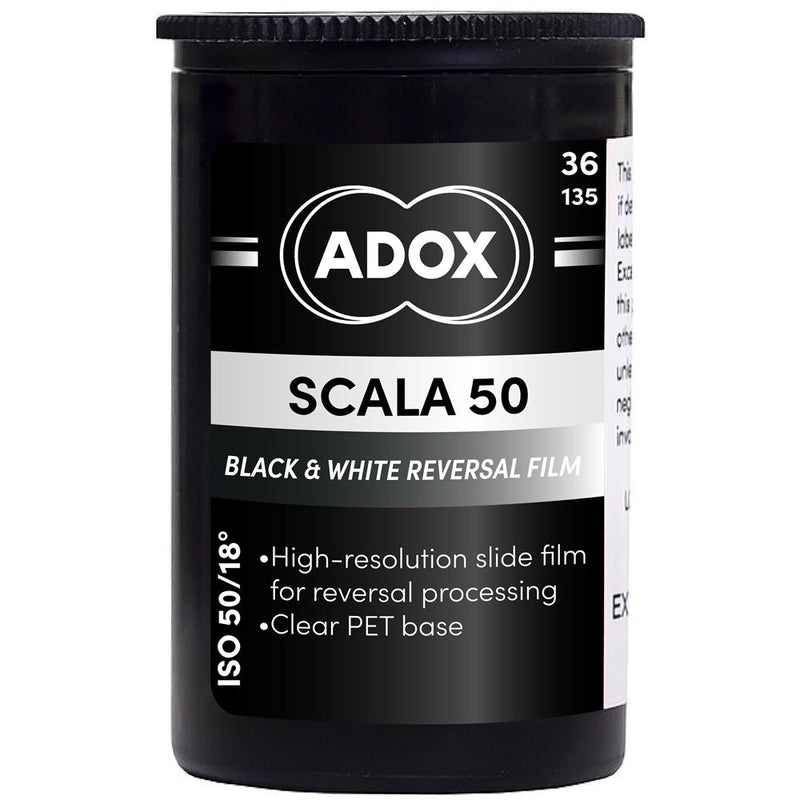 Adox Scala 50 Black and White Reversal Film (35mm Roll Film, 36 Exposures, Expires 11/2024)