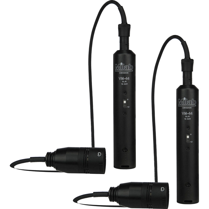 MILAB VM-44 Link Classic Small-Diaphragm Condenser Microphone with Active Cable (Matched Pair)