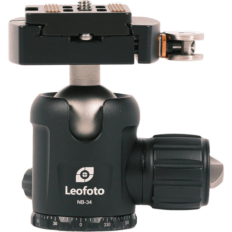 Leofoto NB-34LR Pro Ball Head with Lever-Release Clamp and Quick Release Plate