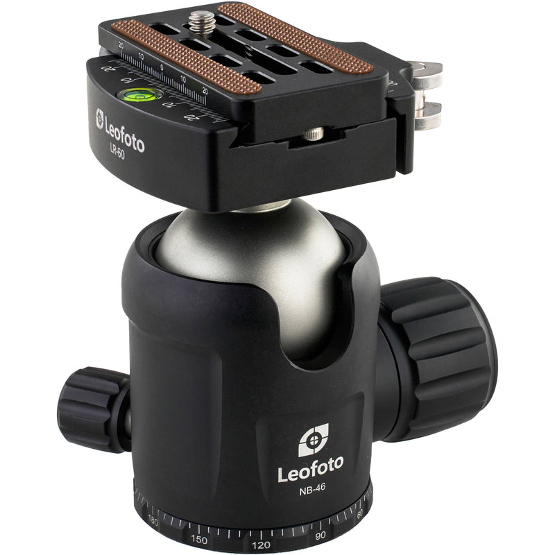 Leofoto NB-46LR Pro Ball Head with Lever-Release Clamp and 2.8" Quick Release Plate