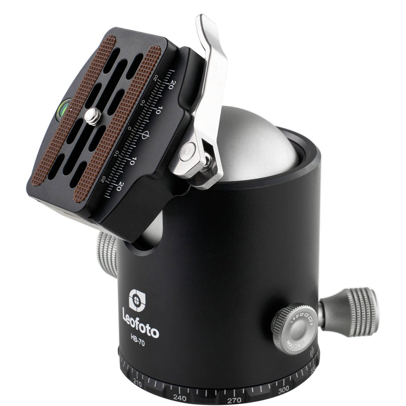 Leofoto HB-70LR Pro Heavy-Duty Ball Head with LR-70 70mm Lever-Release Clamp