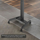 Mount-It! Height-Adjustable Rolling Laptop Desk (Black)