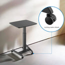 Mount-It! Height-Adjustable Rolling Laptop Desk (Black)