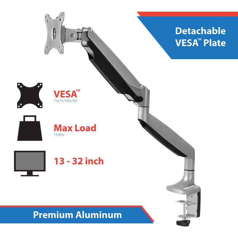 SIIG Aluminum Gas Spring Desk Mount (Silver)