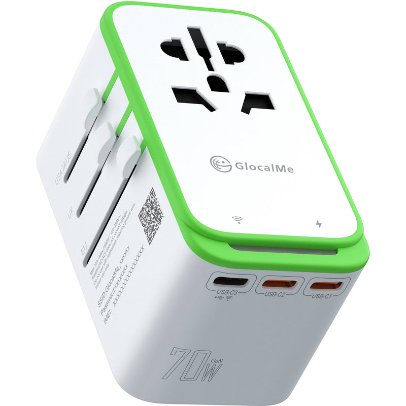 GlocalMe RoamPlug Universal Travel Adapter & Portable Wi-Fi Hotspot