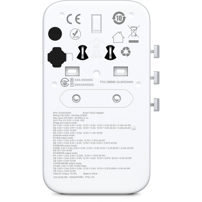 GlocalMe RoamPlug Universal Travel Adapter & Portable Wi-Fi Hotspot