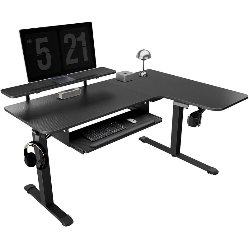 Eureka L-Shaped Standing Desk (Right, Black)