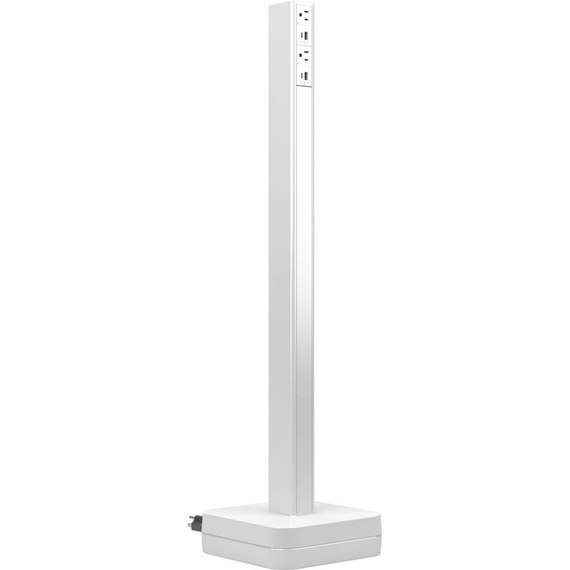 Wiremold Products 36" Dash Power Tower 2 Outlet/2 USB A/C - 15A (White)