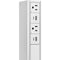 Wiremold Products 36" Dash Power Tower 2 Outlet/2 USB A/C - 15A (White)