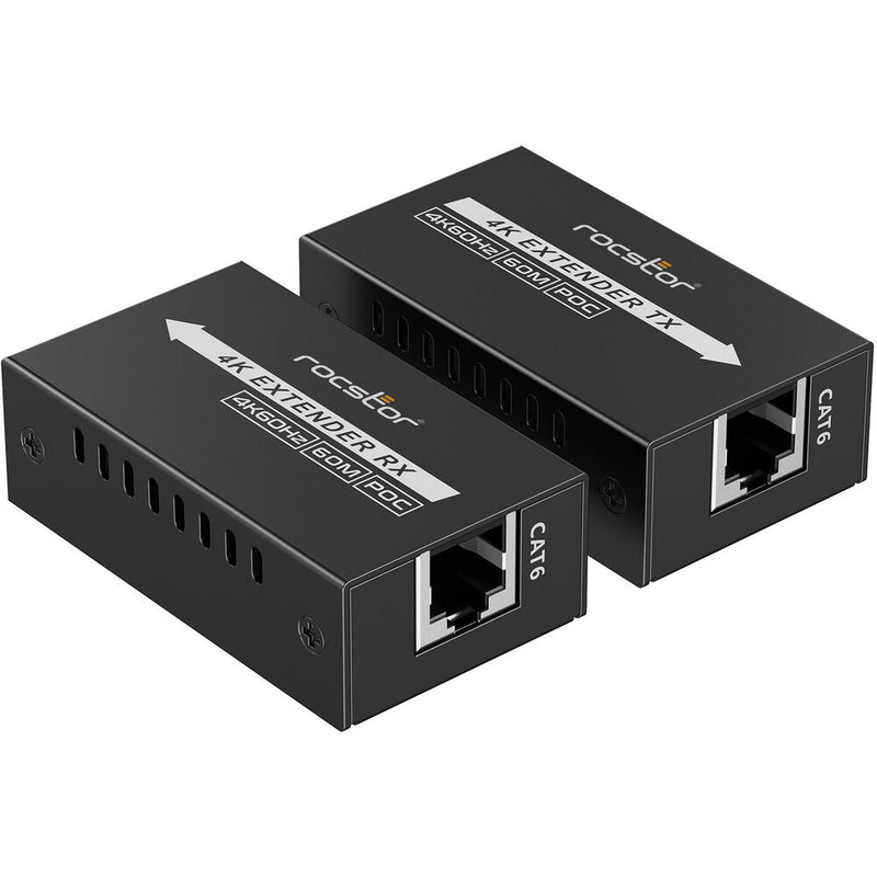 Rocstor TrueReach 4K60 HDMI over Cat 6/6A/7 Extender Kit (196')