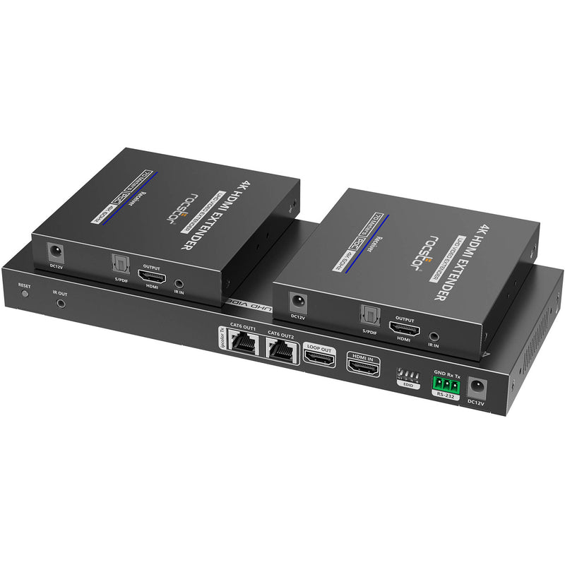 Rocstor TrueReach 1 x 2 4K60 HDMI Extender Splitter Kit with PoC (230')