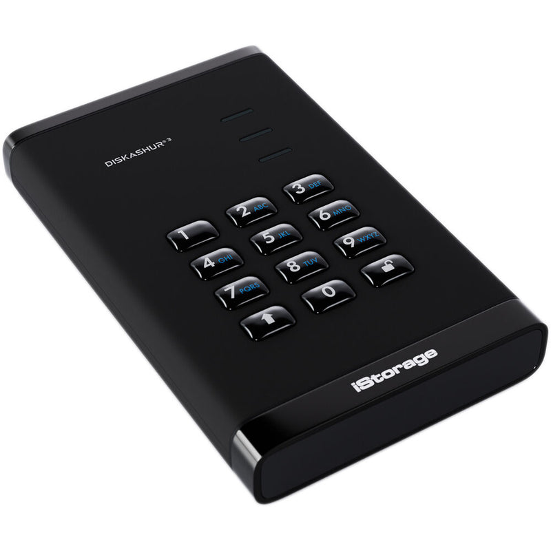 Istorage 4TB diskAshur3 USB 3.2 Gen 1 Encrypted Portable Hard Drive (Black)