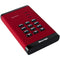 Istorage 4TB diskAshur3 USB 3.2 Gen 1 Encrypted Portable Hard Drive (Red)