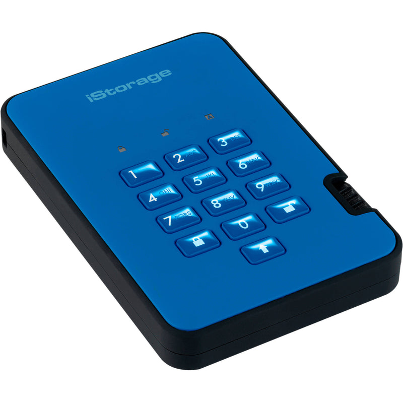 Istorage 2TB diskAshur3 USB 3.2 Gen 1 Encrypted Portable SSD (Blue)