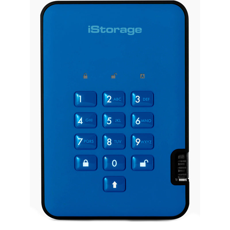 Istorage 4TB diskAshur3 USB 3.2 Gen 1 Encrypted Portable SSD (Blue)