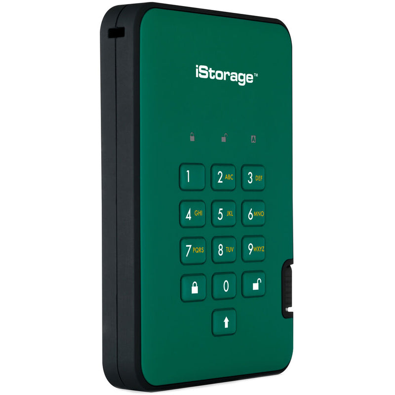 Istorage 4TB diskAshur3 USB 3.2 Gen 1 Encrypted Portable SSD (Green)