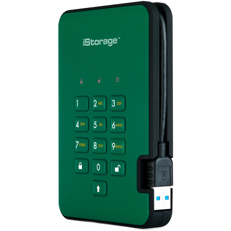 Istorage 4TB diskAshur3 USB 3.2 Gen 1 Encrypted Portable SSD (Green)