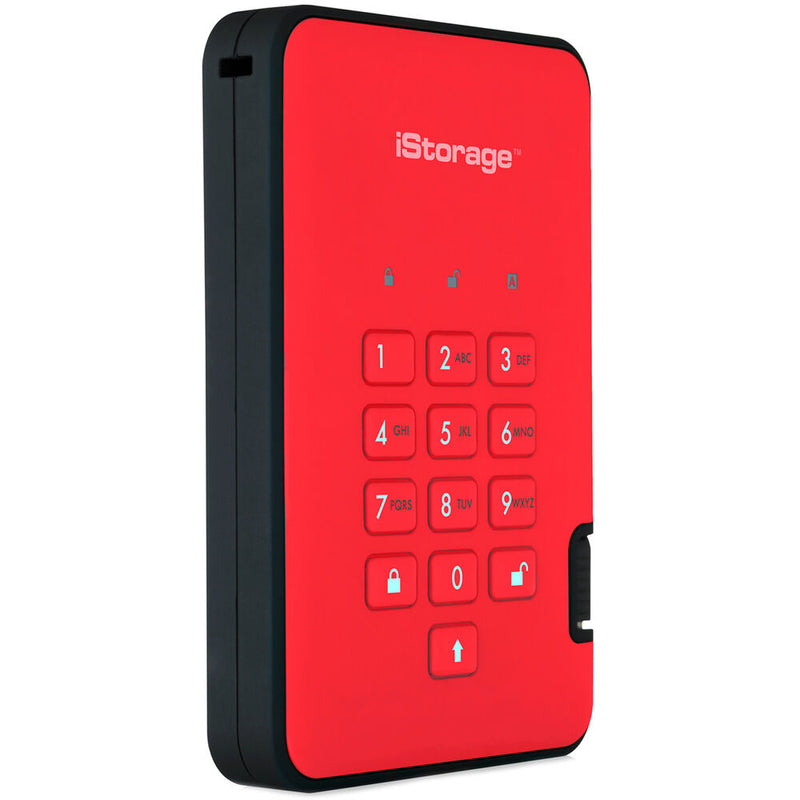 Istorage 512GB diskAshur3 USB 3.2 Gen 1 Encrypted Portable SSD (Red)