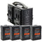 Dynacore DM-155S Mini V-Mount 4-Battery Kit with 4-Bay Charger (155Wh)