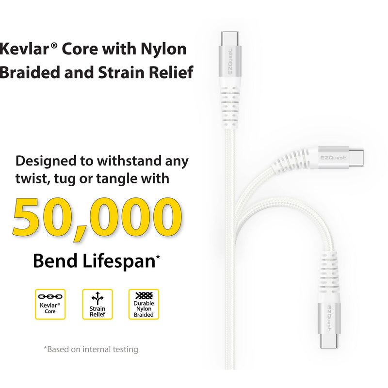 EZQuest DuraGuard USB-C 2.0 Charge and Sync Cable (6.6')