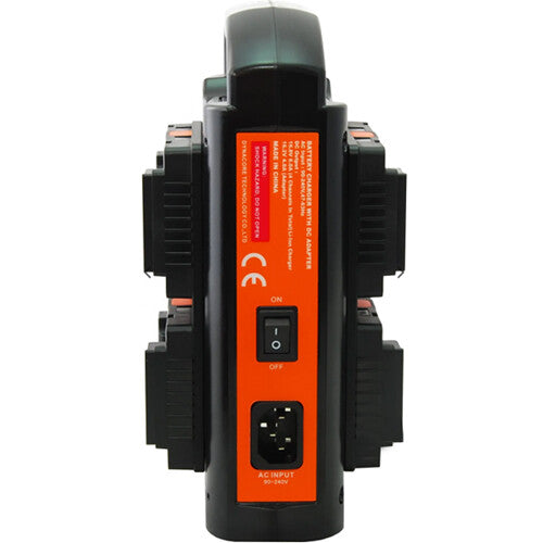 Dynacore DPM-155S Tiny 4-Battery Kit with DT-4S 4-Bay Charger (155Wh, V-Mount)