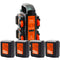 Dynacore DPM-98S Tiny 4-Battery Kit with 4-Bay Charger (98Wh, V-Mount)