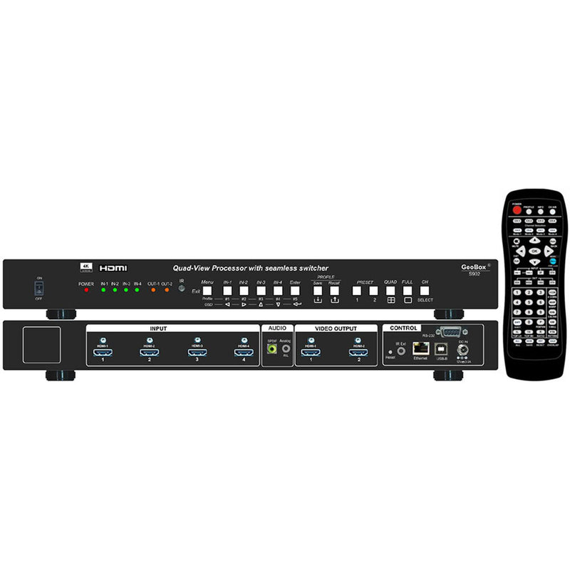 GeoBox S902 4x2 Quad View Processor with Seamless Switcher