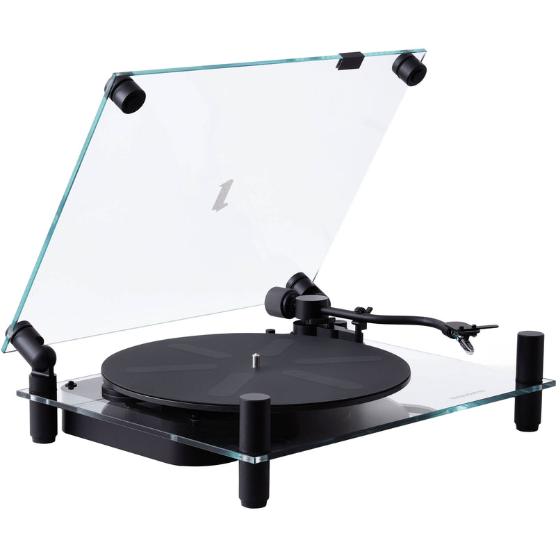 Transparent TT-B Manual Two-Speed Turntable with Bluetooth (Black)