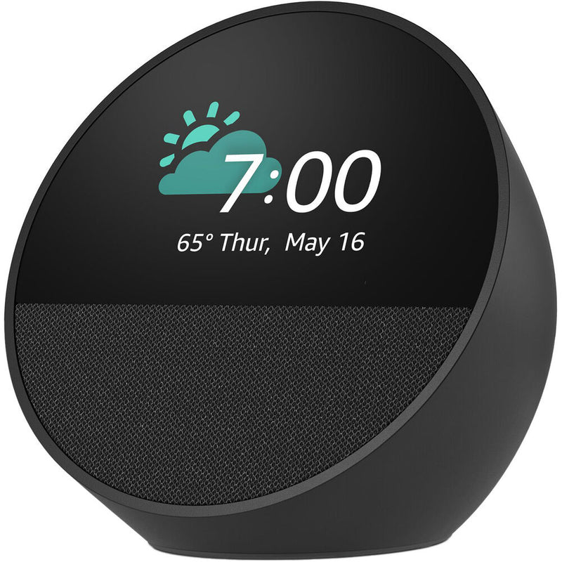 Amazon Echo Spot Smart Alarm Clock (2024 Edition, Black)