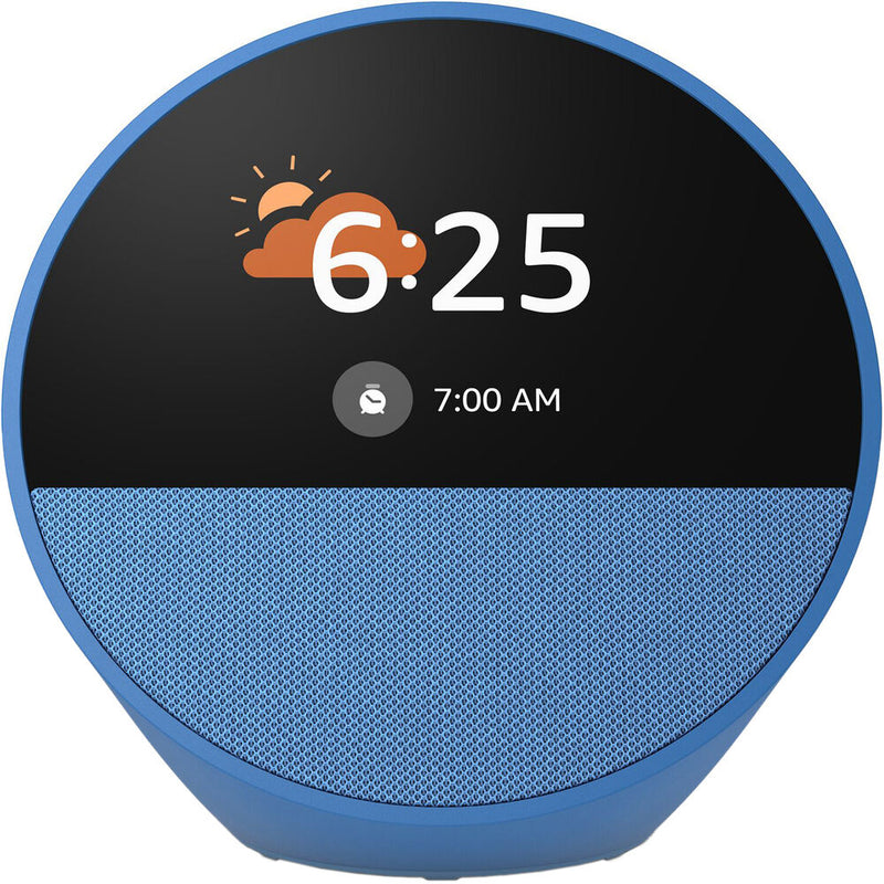 Amazon Echo Spot Smart Alarm Clock (2024 Edition, Ocean Blue)