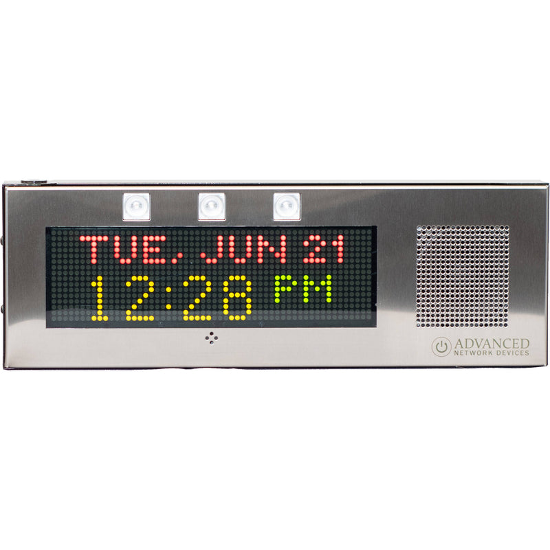 Advanced Network Devices IP Display Clock (Small, Stainless Steel)