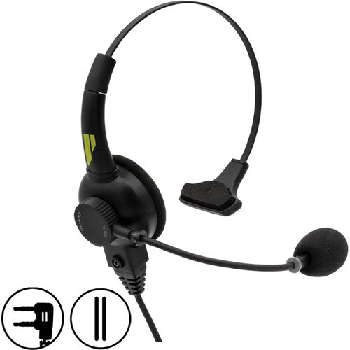 Pliant Technologies SmartBoom Lite Single-Ear Electret Headset (Dual 3.5mm Field-Replaceable Connector)