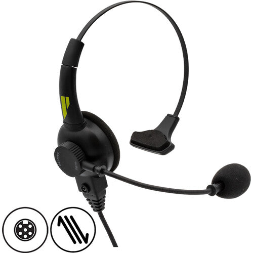 Pliant Technologies SmartBoom LITE Single-Ear Dynamic Headset with 6-Pin Female Mini-XLR Connector