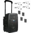 Anchor Audio Liberty 3 Link Battery Powered PA System with 4 Beltpack/Headset Mics