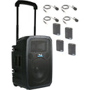 Anchor Audio Liberty 3 Hub, Battery Powered PA System, with Four Beltpack/Lavalier Mics