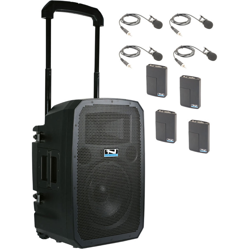 Anchor Audio Liberty 3 Hub, Battery Powered PA System, with Four Beltpack/Lavalier Mics