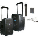 Anchor Audio Liberty 3 Pair Hub Connect Battery Powered PA System with Wireless Handheld Mic and Beltpack/Headset Mic