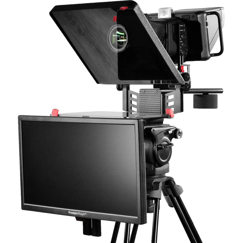 Prompter People ProLine Plus 12" Tablet Teleprompter with Sled Base, 15mm Kit & 18.5" Talent Monitor